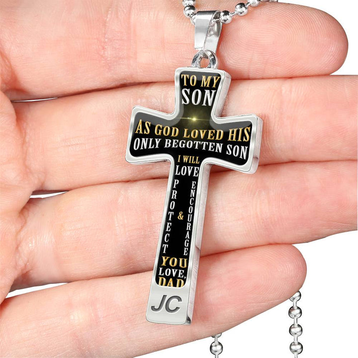 As God Loved His Only Begotten Son - Love Dad - Luxury Cross