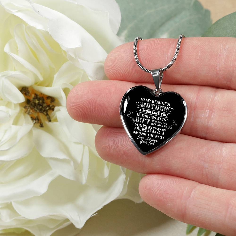 A Mom Like You Is The Sweetest Gift - From Son - Luxury Necklace