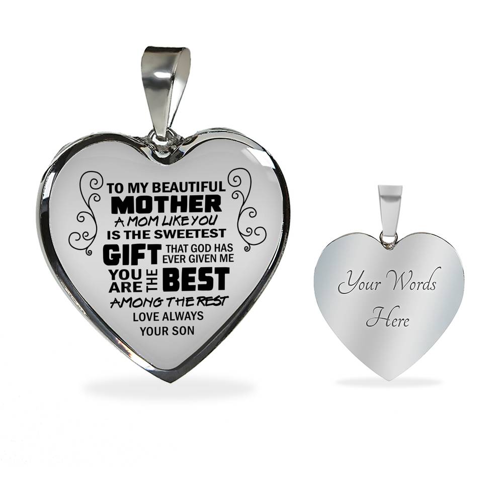 A Mom Like You Is The Sweetest Gift - From Son - Luxury Necklace