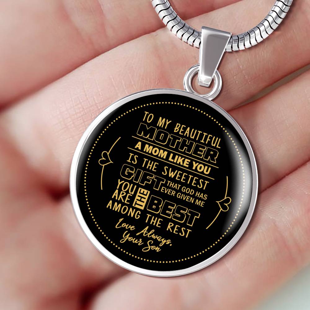 A Mom Like You Is The Sweetest Gift - From Son - Luxury Necklace