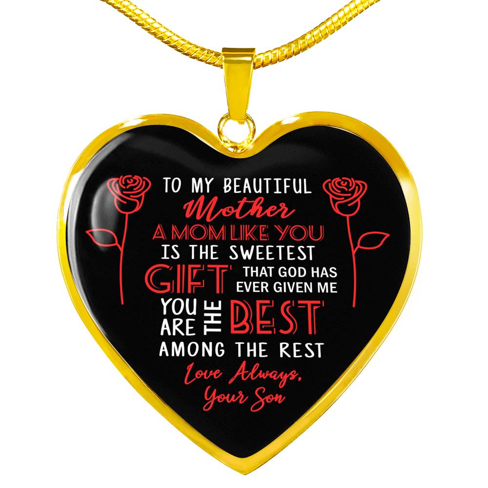 A Mom Like You Is The Sweetest Gift - From Son - Luxury Necklace