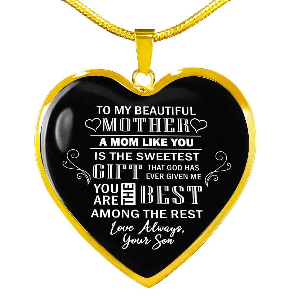 A Mom Like You Is The Sweetest Gift - From Son - Luxury Necklace