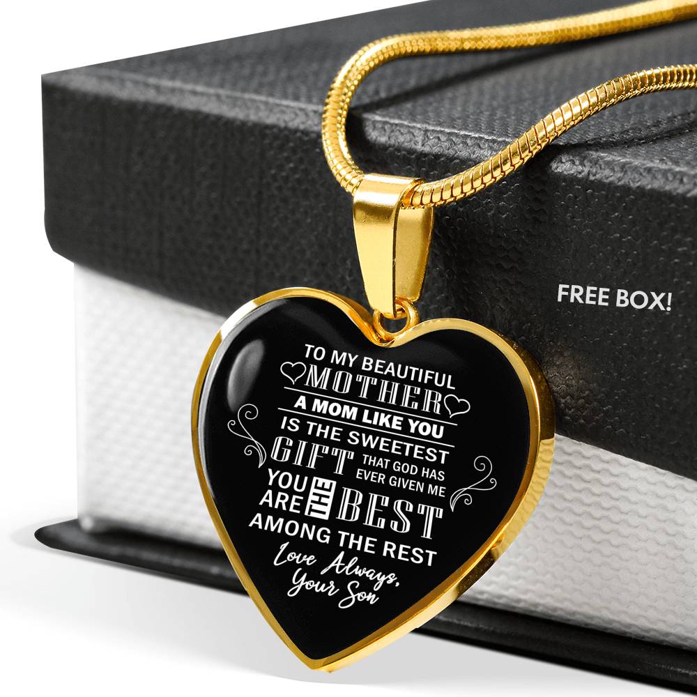 A Mom Like You Is The Sweetest Gift - From Son - Luxury Necklace