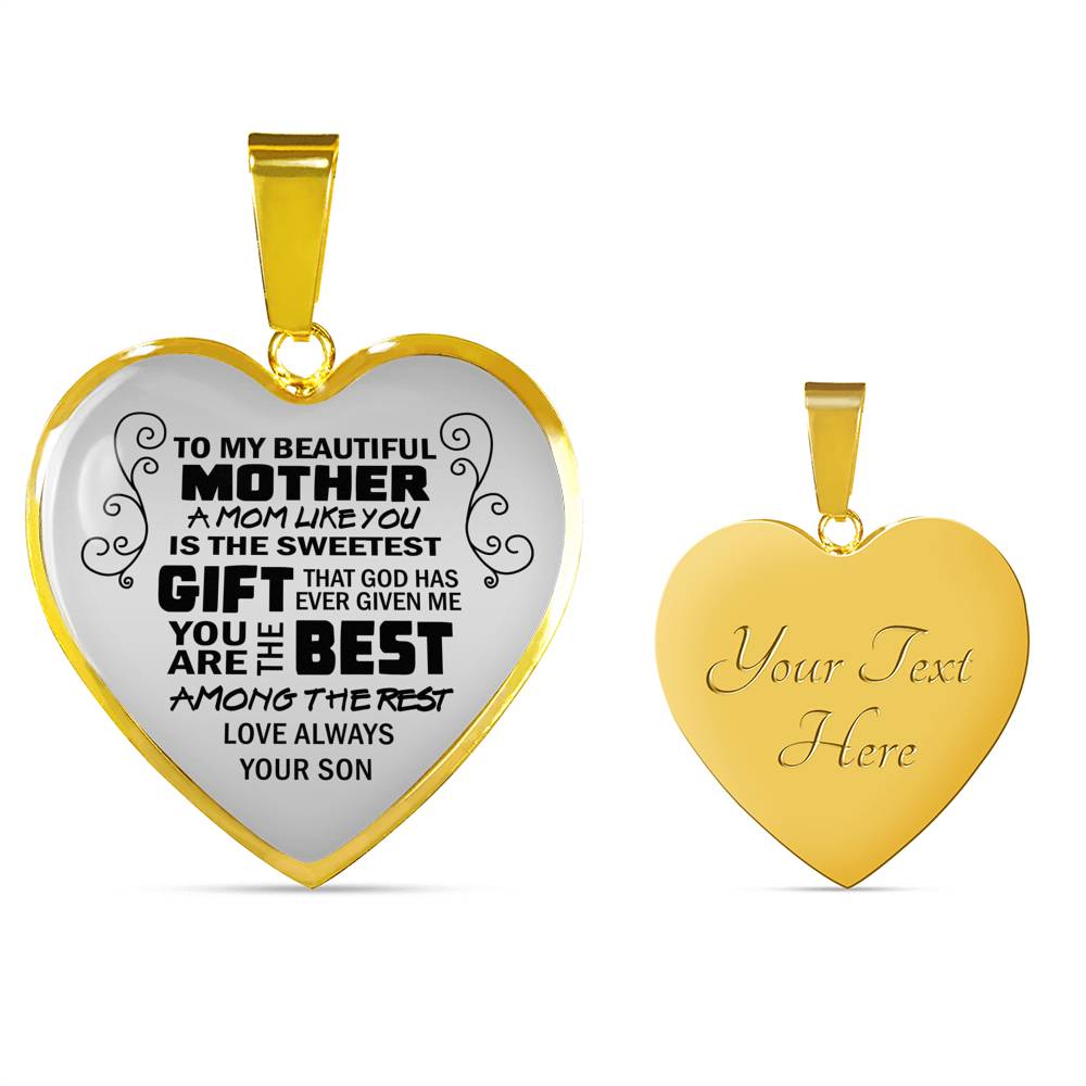 A Mom Like You Is The Sweetest Gift - From Son - Luxury Necklace