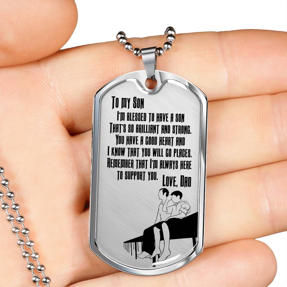I’m So Blessed To Have A Son - Luxury Dog Tag