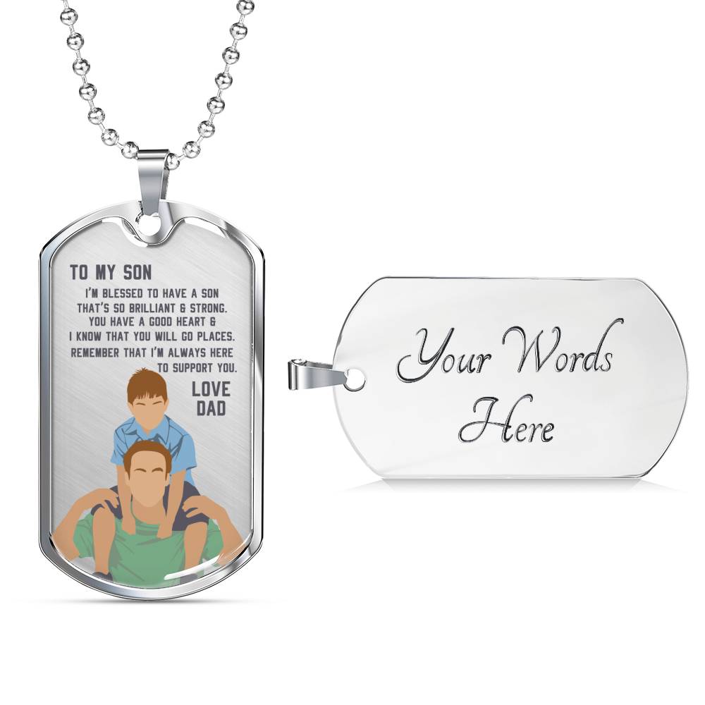 I’m So Blessed To Have A Son - Luxury Dog Tag