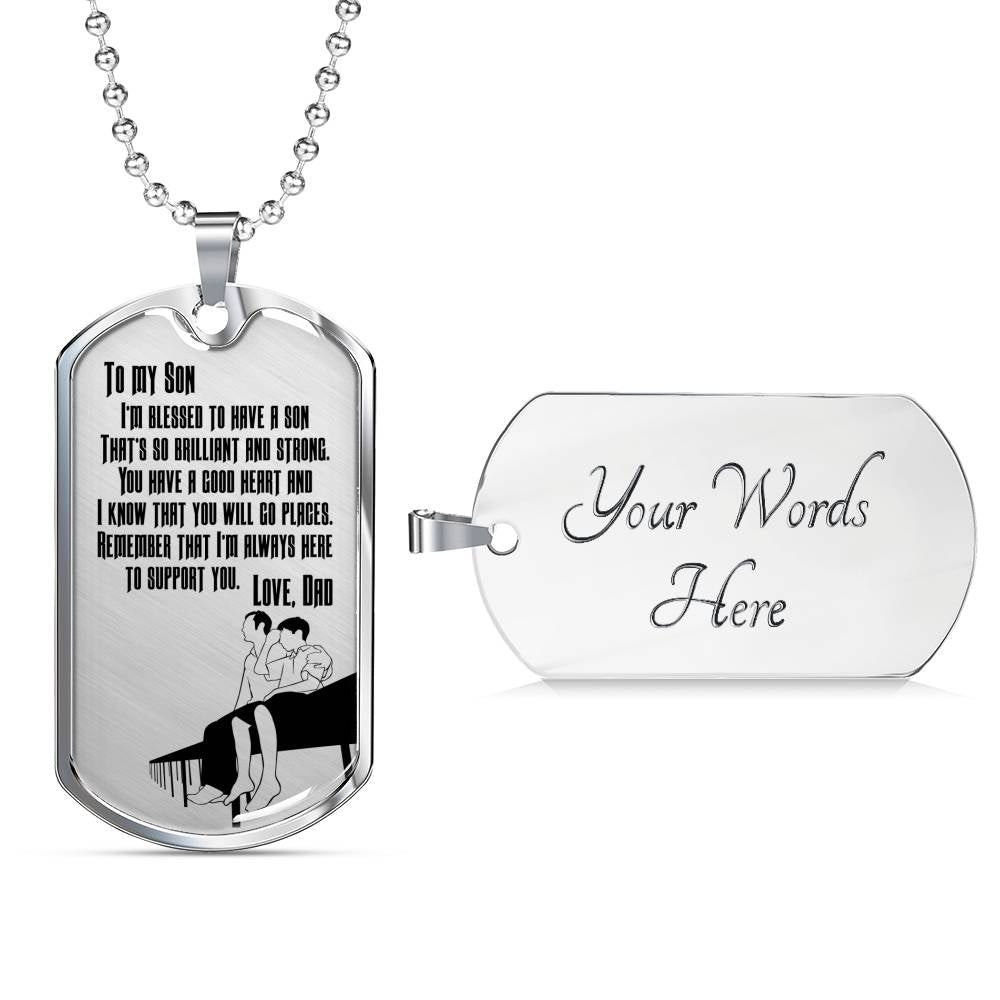 I’m So Blessed To Have A Son - Luxury Dog Tag