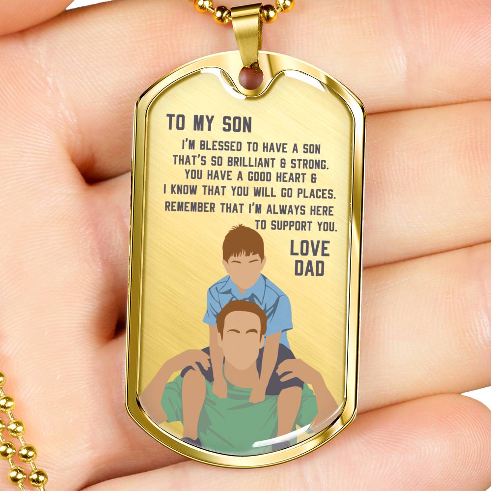I’m So Blessed To Have A Son - Luxury Dog Tag